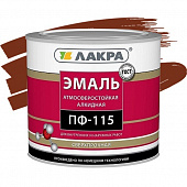 Купить Эмаль Лакра ПФ-115 коричневая 2,8 кг по низкой цене