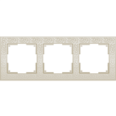 Купить Рамка Werkel Flock WL05-Frame-03-ivory Слоновая кость трехместная по низкой цене