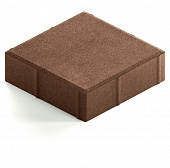 Купить Тротуарная плитка Steingot Практик 60 из серого цемента с полным прокрасом квадрат коричневая 200х200х60 мм по низкой цене