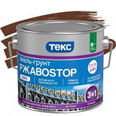 Купить Эмаль-грунт Текс РжавоStop Профи молотковая коричневая 2 кг по низкой цене