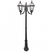 Купить Фонарный столб Elektrostandard Capella F/3 Е27 3х60 Вт черный садово-парковый по низкой цене