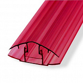 Купить Профиль Юг-Ойл-Пласт для поликарбоната соединительный разъемный 16 мм гранатовый по низкой цене