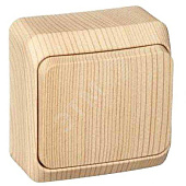 Купить Выключатель Schneider Electric Этюд BA10-001D одноклавишный сосна по низкой цене