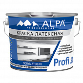 Купить Краска моющаяся латексная полуматовая Alpa Profi 20 белая 2,5 л по низкой цене