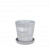 Купить Горшок керамический Лофт d15 см серо-белый по низкой цене