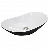 Купить Раковина на столешницу FLUMEN Elegant 61 см чёрная по низкой цене