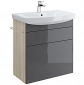 Купить Тумба Cersanit Smart 70 B-SU-SMA-CA70/Gr под раковину Ясень/серый по низкой цене