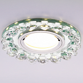 Купить Светильник Italmac Bohemia LED 51 4 70 MR16 с подсветкой прозрачный 50 Вт точечный встраиваемый по низкой цене
