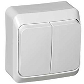 Купить Выключатель Schneider Electric Этюд BA10-002B двухклавишный белый по низкой цене