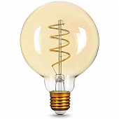 Купить Лампа Gauss 105802007 Filament G95 Flexible 6W E27 Golden 2400К светодиодная по низкой цене