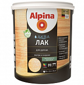 Купить Лак Alpina Аква акриловый, для дерева, шелковисто-матовый колеруемый 2,5 л по низкой цене