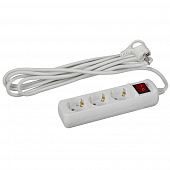 Купить Удлинитель ЭРА 3 гнезда с заземлением с выключателем 3 м по низкой цене