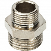 Купить Ниппель Stout переходной SFT-0004-001238 1/2х3/8 дюйма никелированный с наружной резьбой по низкой цене