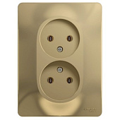 Купить Розетка Schneider Electric Glossa GSL000420 двухместная без заземления титан по низкой цене