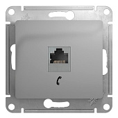 Купить Розетка Schneider Electric Glossa GSL000381T RJ11 телефонная одноместный алюминий по низкой цене