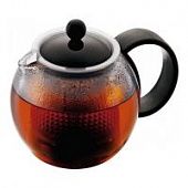 Купить Чайник Bodum Assam заварочный с прессом, черный, 0,5 л по низкой цене