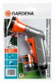 Купить Комплект для полива Gardena: пистолет-распылитель Classic + Коннектор с автостопом по низкой цене