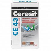 Купить Затирка Ceresit CE 43 Super Strong цементная для широких швов дымчато-белая 25 кг по низкой цене