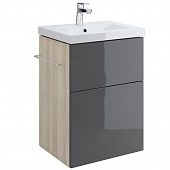 Купить Тумба Cersanit Smart 50 B-SU-SMA-CO50/Gr под раковину Ясень/серый по низкой цене