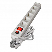 Купить Фильтр UNIVersal 967U-5003 сетевой, 6 гнезд, ПВС 3х0,75, 2200 Вт, 10 А, полипропилен, 3 м, серый по низкой цене