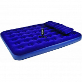 Купить Матрас Relax Flocked Air Bed Queen 21470 надувной синий по низкой цене