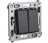 Купить Переключатель DKC 4402114 Avanti двухклавишный Черный квадрат по низкой цене