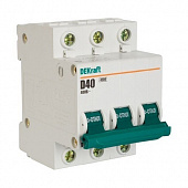 Купить Автоматический выключатель DEKraft ВА-101 3п D 40А 4.5кА по низкой цене