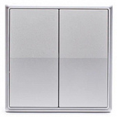 Купить Выключатель Gritt Elegance B180101S дистанционный двухклавишный серый металлик по низкой цене