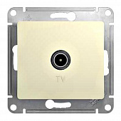 Купить ТВ-розетка Schneider Electric Глосса оконечная без рамки бежевая по низкой цене