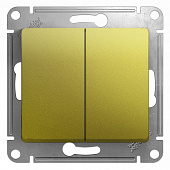 Купить Выключатель Schneider Electric Glossa GSL001051 двухклавишный фисташковый по низкой цене