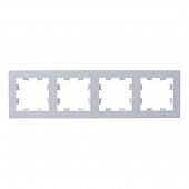 Купить Рамка Schneider Electric Атлас Дизайн 4 поста белая по низкой цене