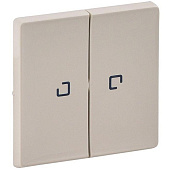 Купить Накладка Legrand Valena Life 755221 двухклавишная с индикатором Слоновая кость по низкой цене