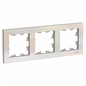 Купить Рамка Schneider Electric Атлас Дизайн 3 поста жемчуг по низкой цене