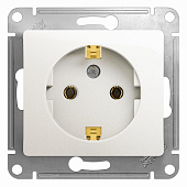Купить Розетка Schneider Electric Glossa GSL000643 одноместная с заземлением перламутр по низкой цене