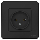 Купить Розетка Schneider Electric Blanca BLNRS000016 одноместная без заземления антрацит по низкой цене
