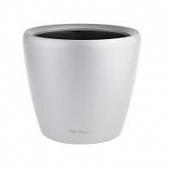 Купить Кашпо Lechuza Classico LS Complete silver metallic 43x40 см по низкой цене