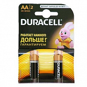 Купить Батарейка Duracell Basic AA LR6 Bl-2 алкалиновая 2 шт по низкой цене