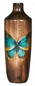 Купить Ваза MHLiving Fresco turquoise butterfly настольная 006899 по низкой цене