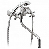 Купить Смеситель Vidima Ретро для ванны, длинный излив 320 мм хром по низкой цене