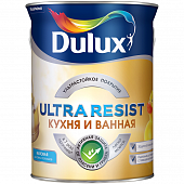 Купить Краска Dulux Ultra Resist для кухни и ванной база BС матовая 4,5 л по низкой цене