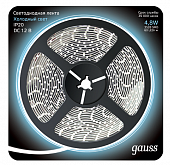 Купить Лента Gauss LED 312000305 2835/60-SMD светодиодная IP20 4,8W 12V DC холодный белый 5 м по низкой цене