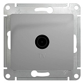 Купить Розетка Schneider Electric Glossa GSL000392 TV проходной одноместный алюминий по низкой цене