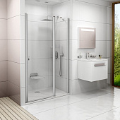 Купить Дверь Ravak Chrome CSD2-120 Transparent душевая блестящая по низкой цене