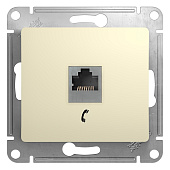 Купить Розетка Schneider Electric Glossa GSL000281T RJ11 телефонная одноместный бежевый по низкой цене