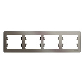 Купить Рамка Schneider Electric Glossa GSL001204 платина четырехместная по низкой цене