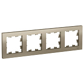 Купить Рамка Schneider Electric AtlasDesign ATN000504 шампань четырехместная по низкой цене