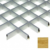 Купить Потолок грильято Cesal Urban Standart Дуб Селект 731 100х100х27 мм по низкой цене