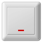 Купить Переключатель Schneider Electric W59 VS616-157-18 одноклавишный с индикатором белый по низкой цене