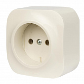 Купить Розетка Legrand Кутео о/у, 1 гнездо, б/з, 10 А, 230 В, IP20, бежевая по низкой цене