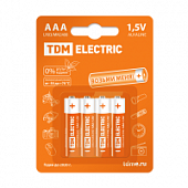 Купить Элемент питания TDM electric ААА (4 шт) по низкой цене